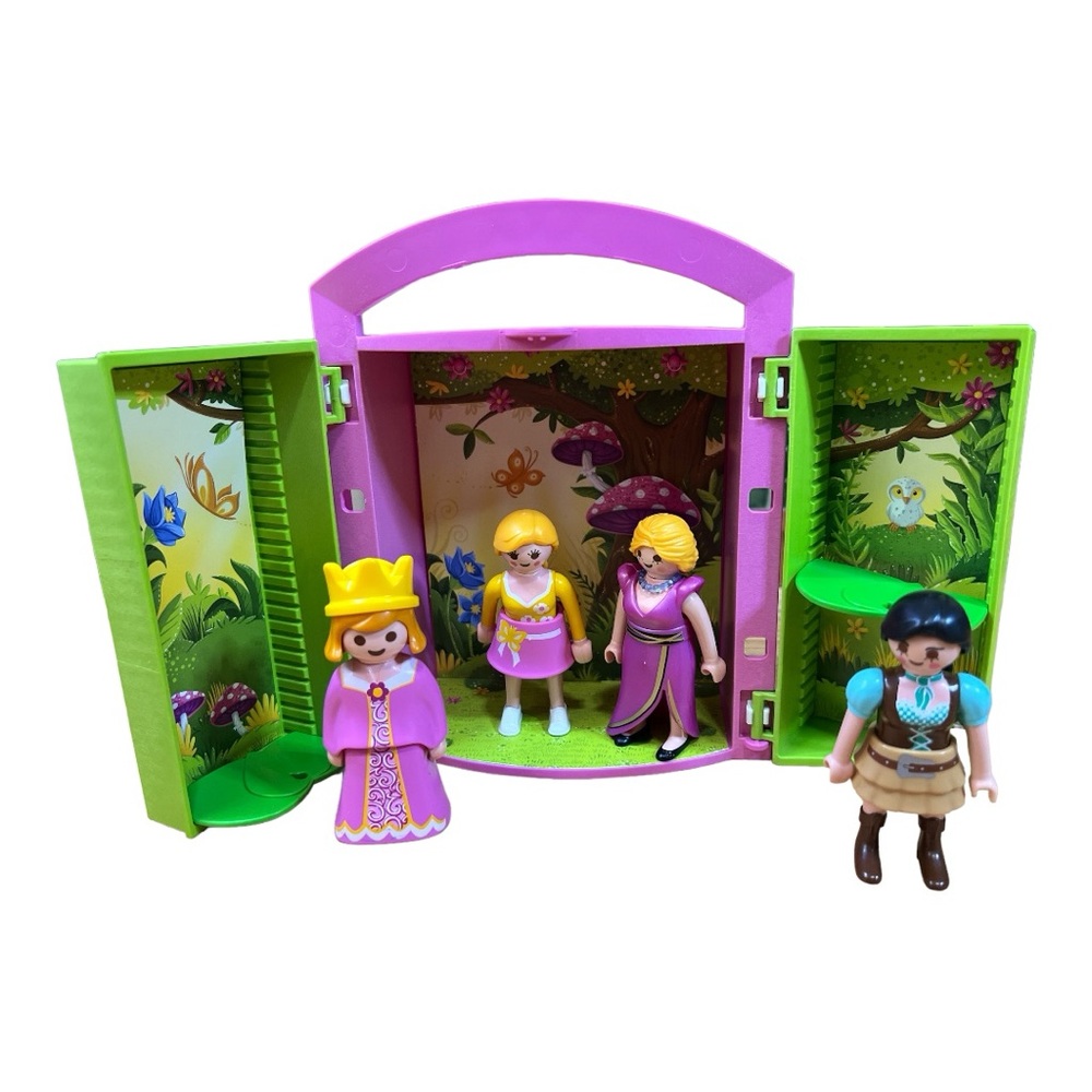 Playmobil Garden Case and 4 Women Playmobil Figures